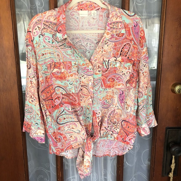 Westbound Tops - Cute Summer Blouse Top Westbound L EUC